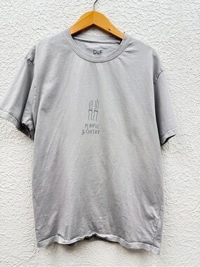 Playful & Cheeky Short Sleeve Crewneck T-Shirt in Gray